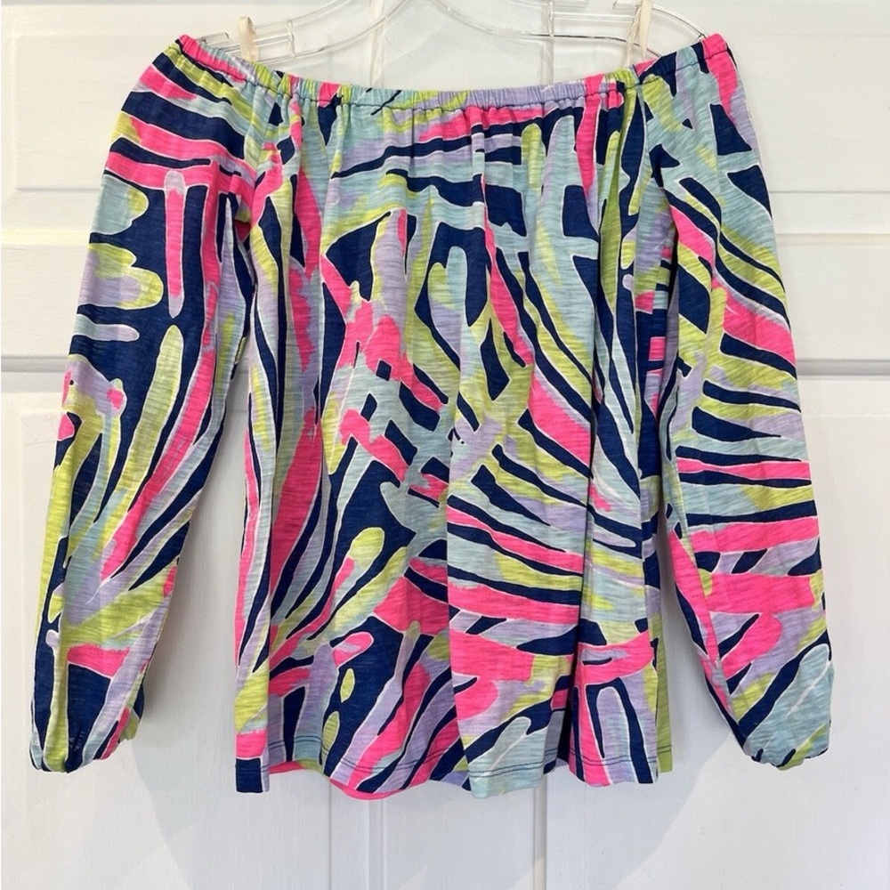 Lilly Pulitzer XL Colorful Off-Shoulder Women's Top